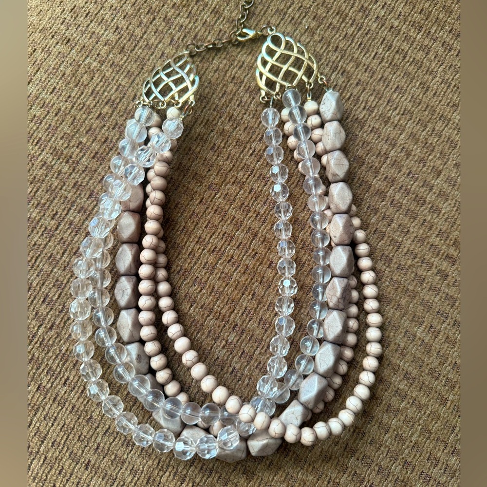 Banana Republic 5 strand stone necklace